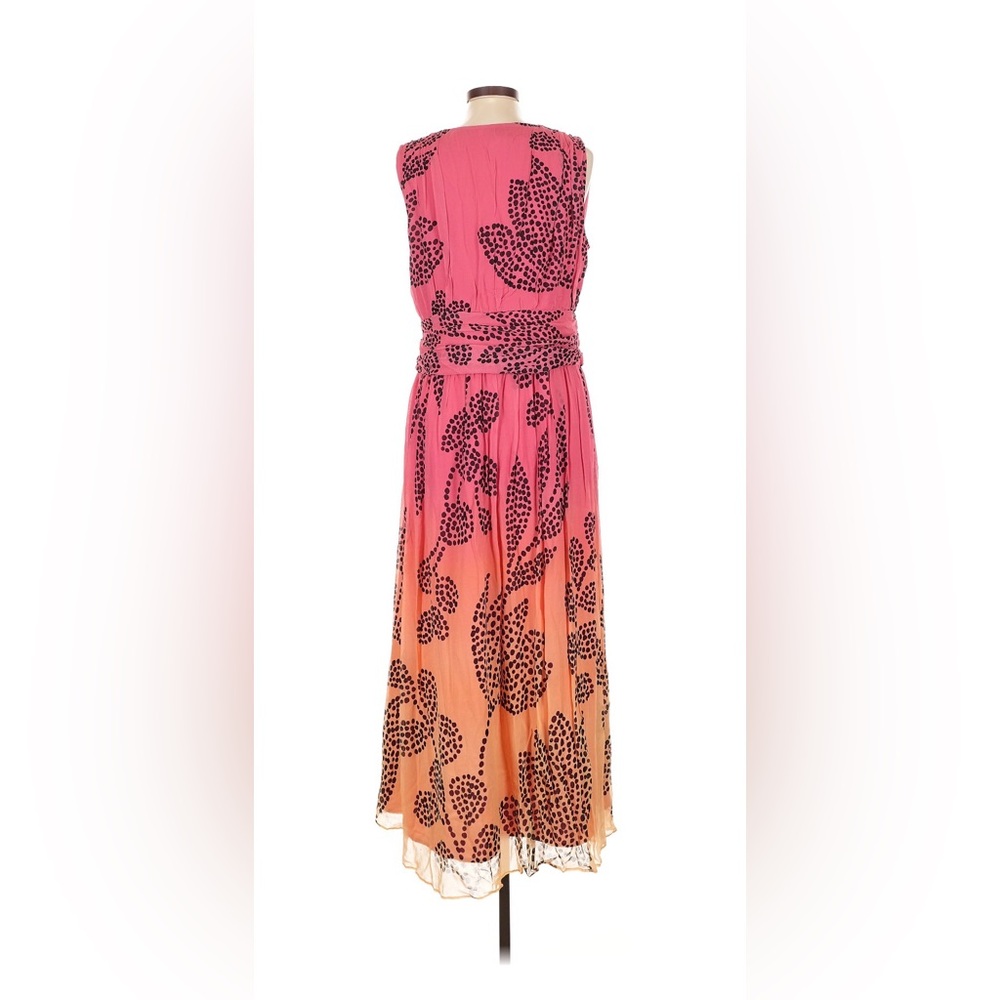 ✨Verb by Pallavi Singhee x Anthropologie ombré pink orange maxi dress, NWT large - Picture 4 of 6